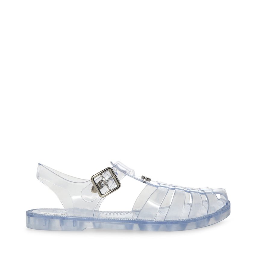 Light Blue Steve Madden Bryn Women\'s Flat Sandals | PH 3470SDA